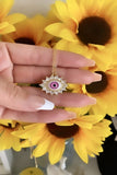 Icy Pink Evil Eye Necklace